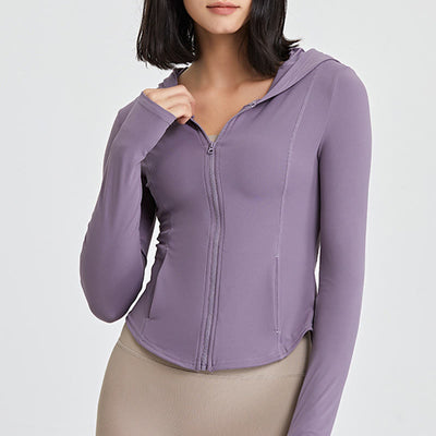 Olivenorma Long Sleeve Workout Tops Zip Up Yoga Tops Hoodies Jacket - image 9