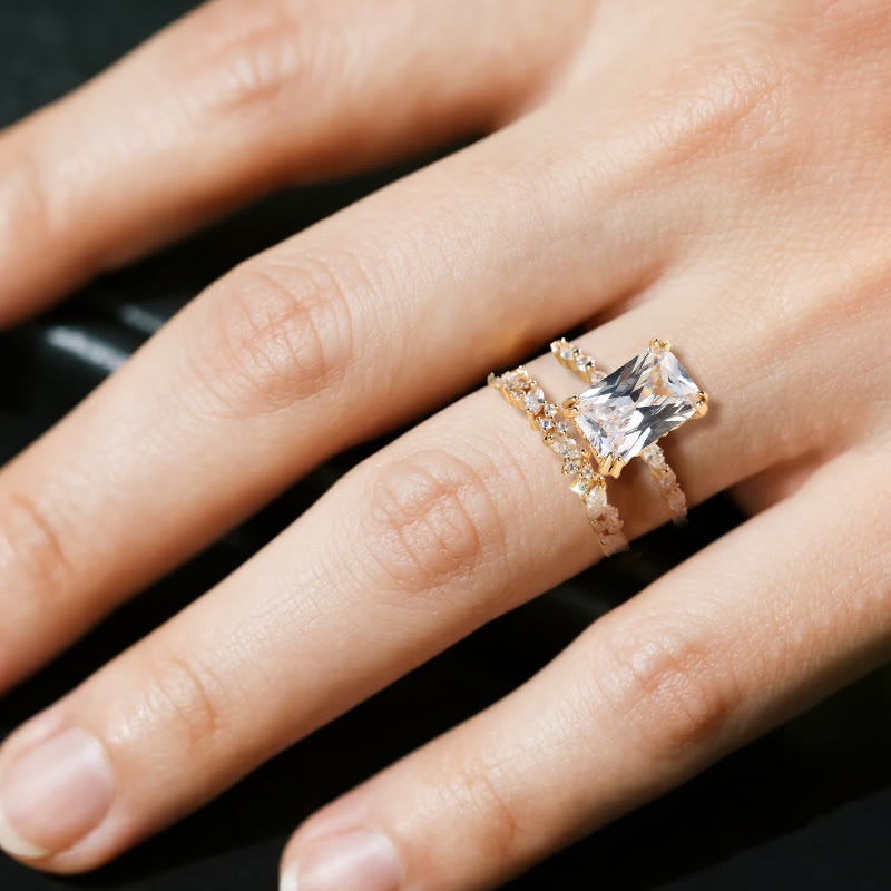 Olivenorma Sun-Kissed Embrace Moissanite Duo Ring - image 1
