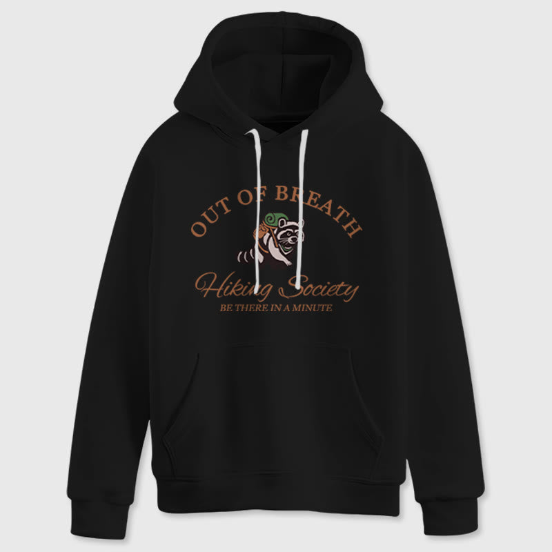 Olivenorma OUT OF BREATH Raccoon Healing Sweaters Unisex Fleece Tops Loose Fits Hoodies - image 5