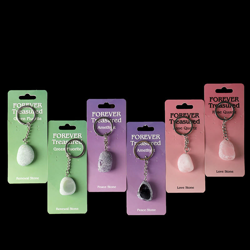 Olivenorma Natural Gemstone Keychains - Renewal & Love & Peace Themed - image 14