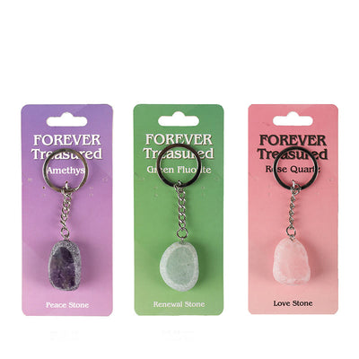 Olivenorma Natural Gemstone Keychains - Renewal & Love & Peace Themed - image 13
