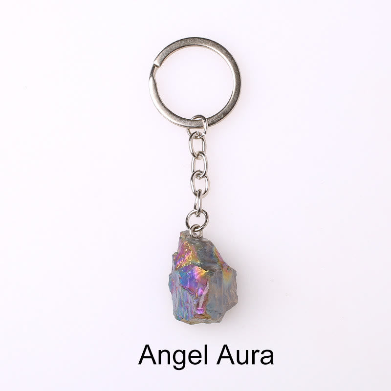 Olivenorma Unique Raw Crystal Raw Gemstone Keychain - Angel Aura - image 12
