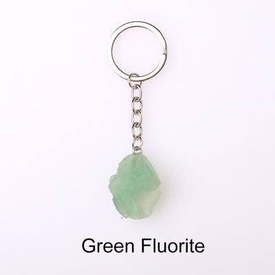 Olivenorma Unique Raw Crystal Raw Gemstone Keychain - Green Fluorite - image 61
