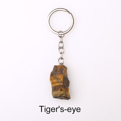 Olivenorma Unique Raw Crystal Raw Gemstone Keychain - Tiger's-Eye - image 22