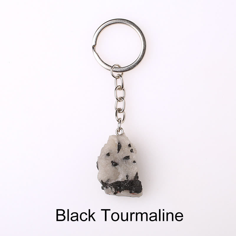 Olivenorma Unique Raw Crystal Raw Gemstone Keychain - Black Tourmaline-1 - image 27