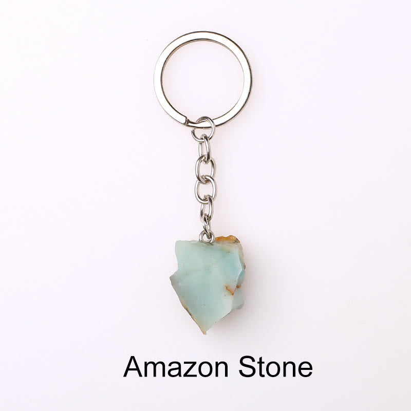 Olivenorma Unique Raw Crystal Raw Gemstone Keychain - Amazon Stone-1 - image 32