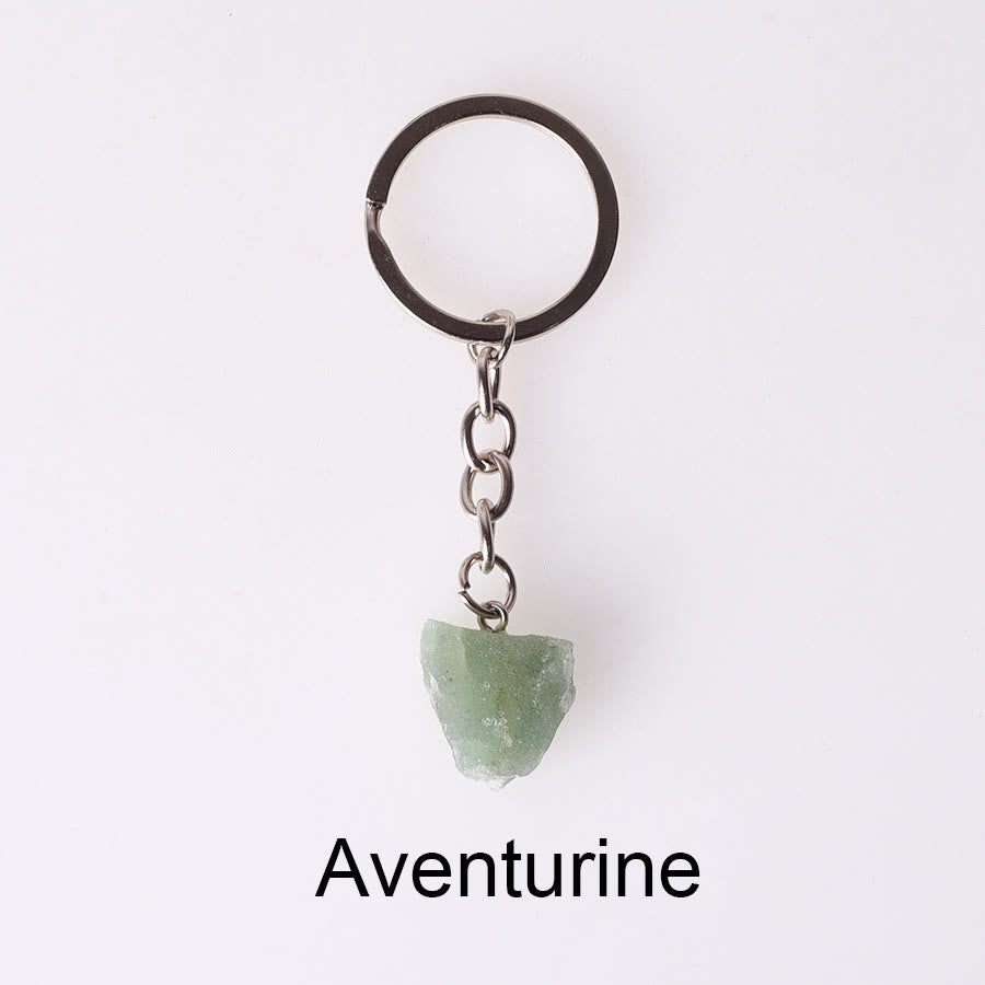 Olivenorma Unique Raw Crystal Raw Gemstone Keychain - Aventurine - image 16