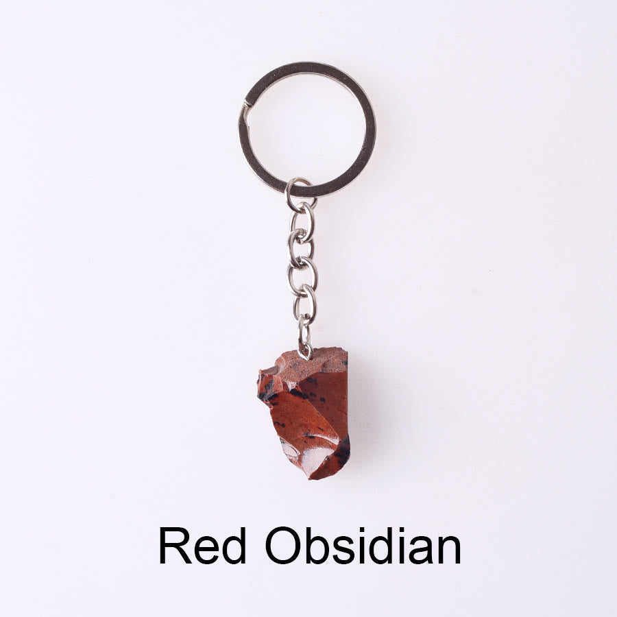 Olivenorma Unique Raw Crystal Raw Gemstone Keychain - Red Obsidian - image 73