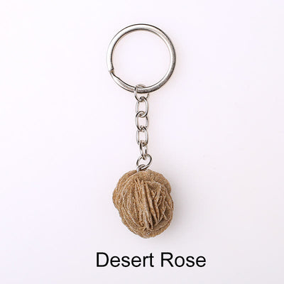 Olivenorma Unique Raw Crystal Raw Gemstone Keychain - Desert Rose - image 42