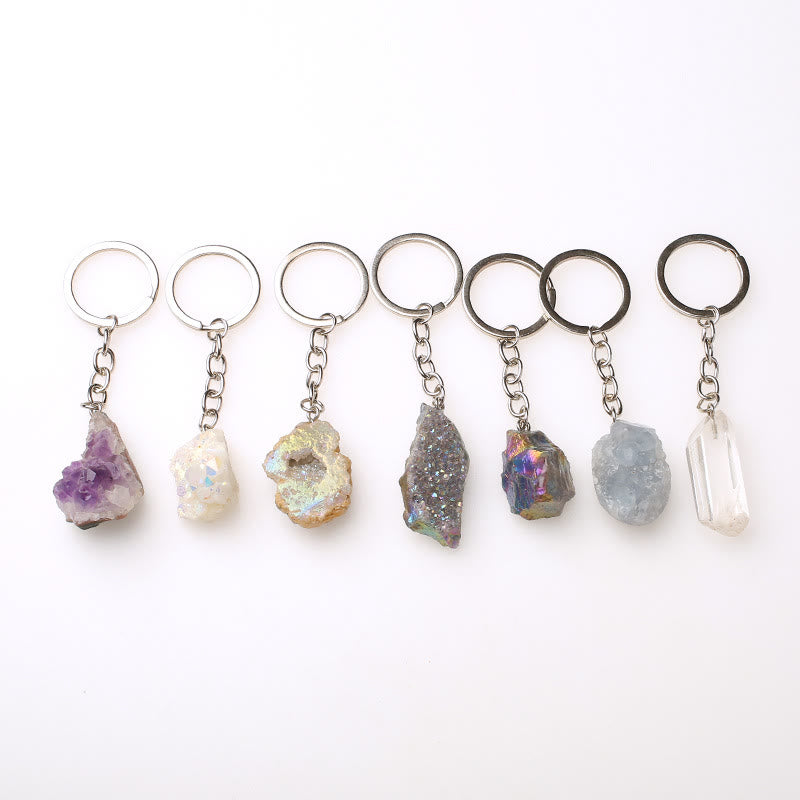 Olivenorma Unique Raw Crystal Raw Gemstone Keychain - image 77
