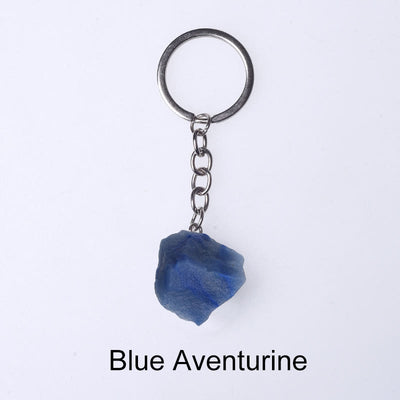 Olivenorma Unique Raw Crystal Raw Gemstone Keychain - Blue Aventurine - image 69