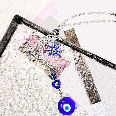 Olivenorma Celestial Themed Evil Eye Keychain with Moon, Sun & Heart - image 6