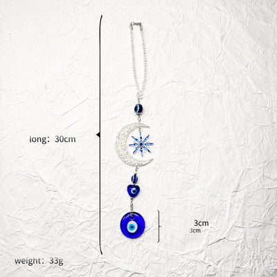 Olivenorma Celestial Themed Evil Eye Keychain with Moon, Sun & Heart - image 7