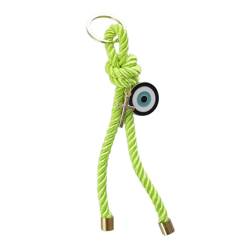 Olivenorma Multi - Color Twisted Rope Evil Eye Keychain with Evil Eyes - image 4