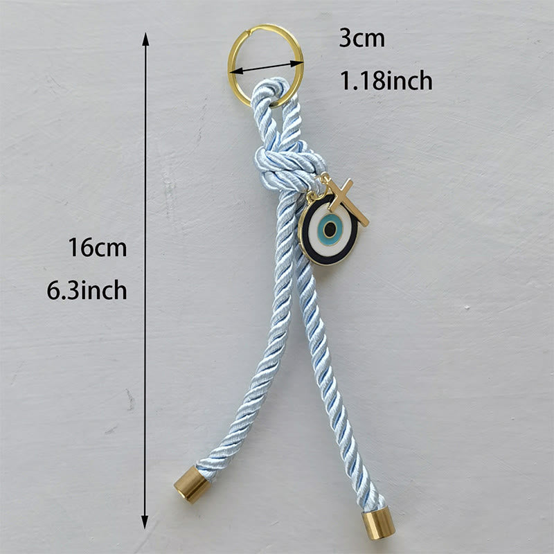 Olivenorma Multi - Color Twisted Rope Evil Eye Keychain with Evil Eyes - image 10