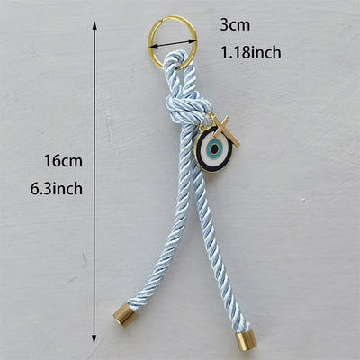 Olivenorma Multi - Color Twisted Rope Evil Eye Keychain with Evil Eyes - image 10