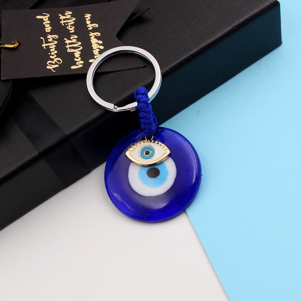 Olivenorma Blue Evil Eye Keychain with Diverse Decorative Charms - Golden Eyes - image 8