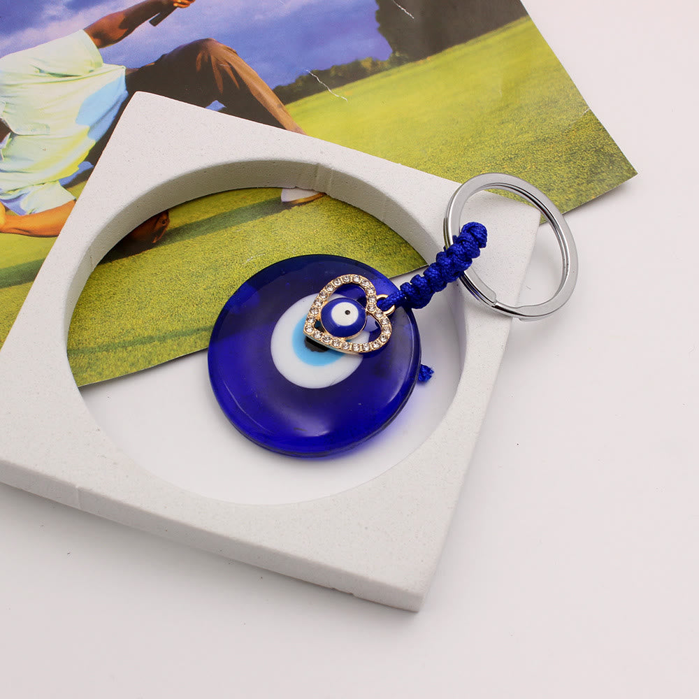 Olivenorma Blue Evil Eye Keychain with Diverse Decorative Charms - Golden Love - image 12