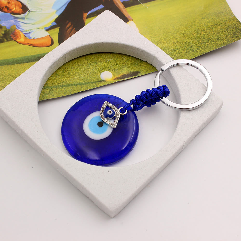 Olivenorma Blue Evil Eye Keychain with Diverse Decorative Charms - Diamonds Eyes - image 10