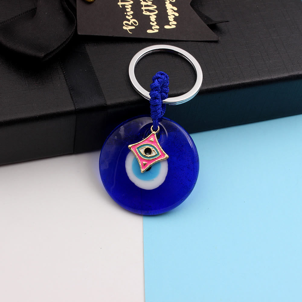 Olivenorma Blue Evil Eye Keychain with Diverse Decorative Charms - Rhombus - image 11