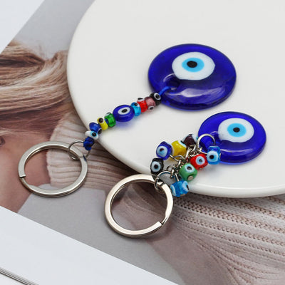 Olivenorma Vibrant Blue Heart Evil Eye Keychain with Multiple Charms - image 13