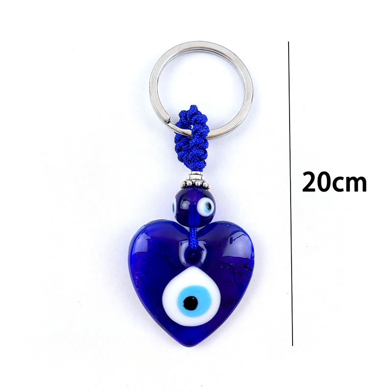 Olivenorma Protective Two-Colored Evil Eye Keychain - Assorted Shapes - image 15