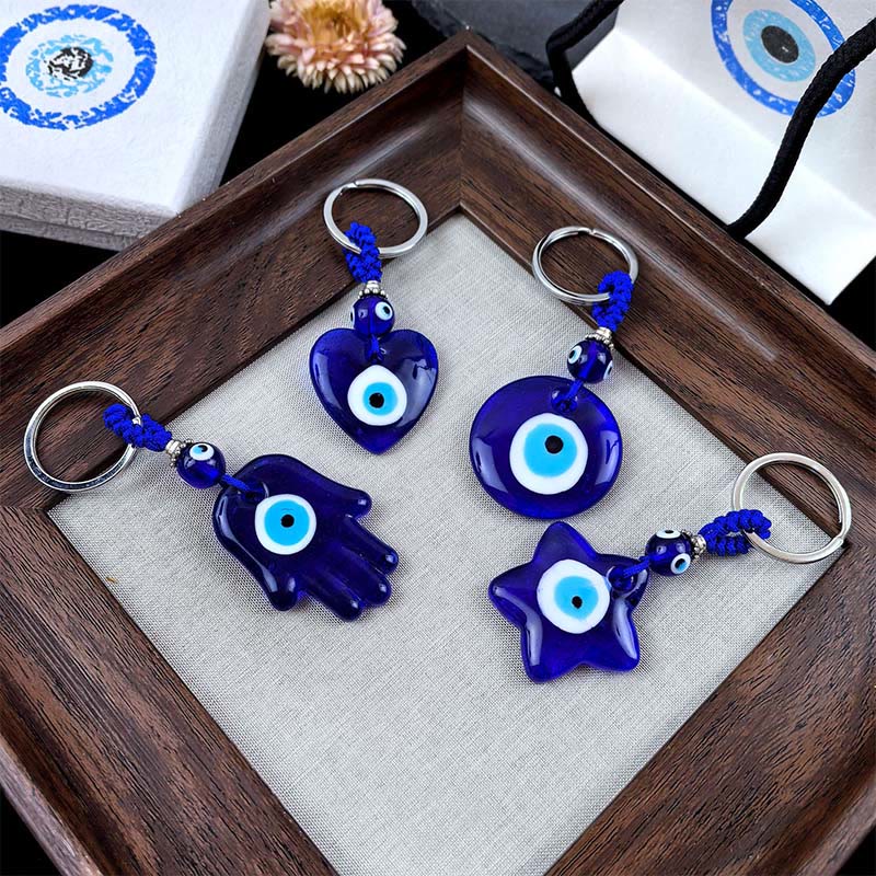 Olivenorma Protective Two-Colored Evil Eye Keychain - Assorted Shapes - image 21