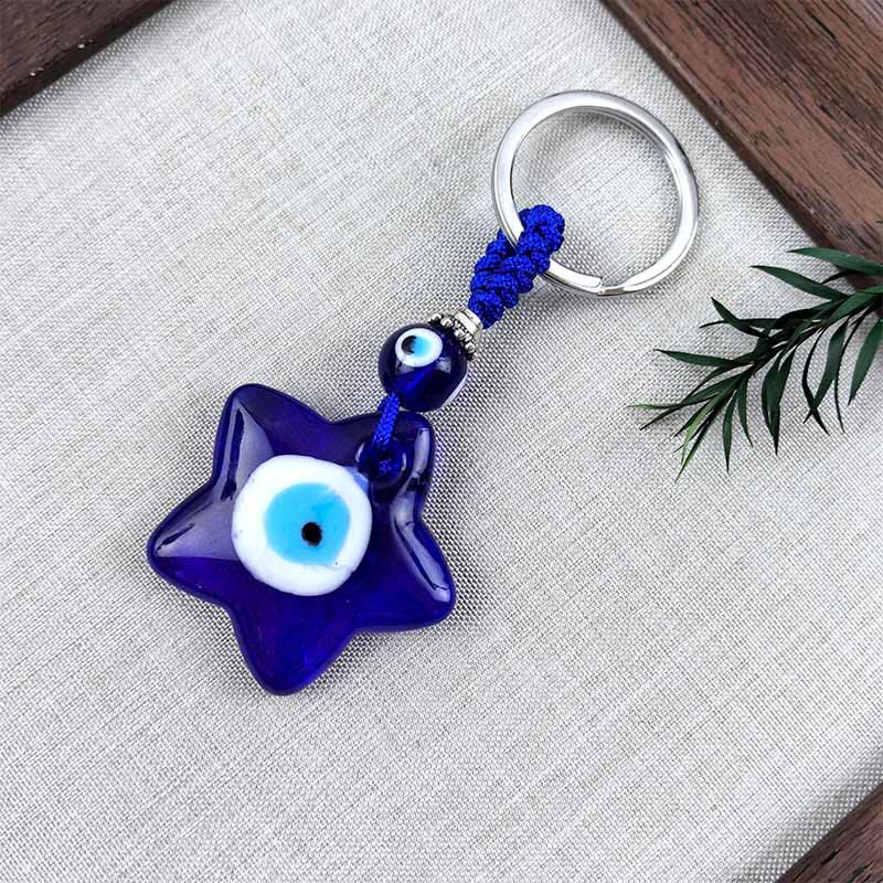 Olivenorma Protective Two-Colored Evil Eye Keychain - Assorted Shapes - image 18