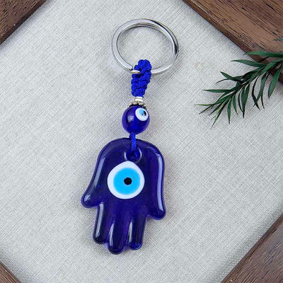 Olivenorma Protective Two-Colored Evil Eye Keychain - Assorted Shapes - image 2
