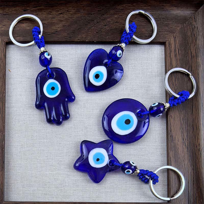 Olivenorma Protective Two-Colored Evil Eye Keychain - Assorted Shapes - image 20