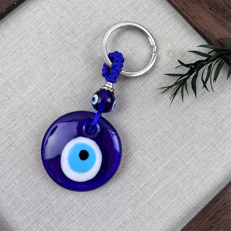 Olivenorma Protective Two-Colored Evil Eye Keychain - Assorted Shapes - image 5