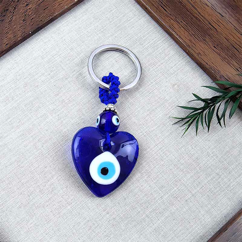 Olivenorma Protective Two-Colored Evil Eye Keychain - Assorted Shapes - Love - image 14