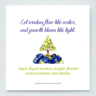 Olivenorma Ocean of Wisdom-Lapis Lazuli & Peridot Tree of Life Orgone Pyramid - image 1