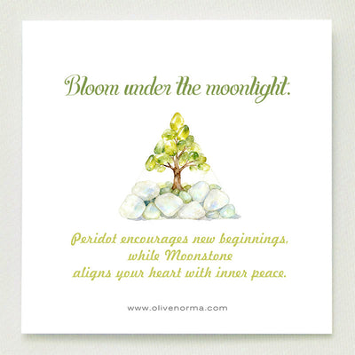 Olivenorma Moonlit Growth Peridot & Grey Moonstone Orgone Pyramid - image 1