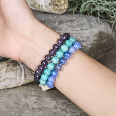 Olivenorma Aquarius - Jan 20 - Feb 18 - Zodiac Astrology Crystal Bracelet Set - image 1