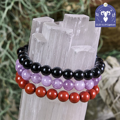 Olivenorma Capricorn - Dec 22 - Jan 19 - Zodiac Astrology Crystal Bracelet Set - Capricorn Bracelet Set - 10mm - image 0