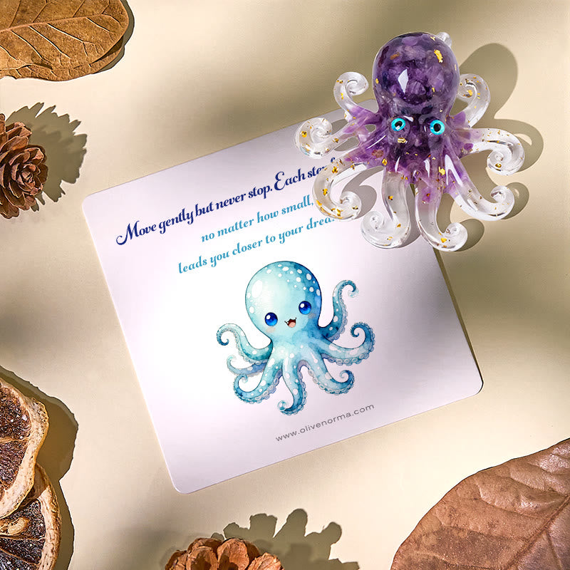 Olivenorma Deep Sea Wisdom Crystal Octopus Gemstone Decoration - image 0
