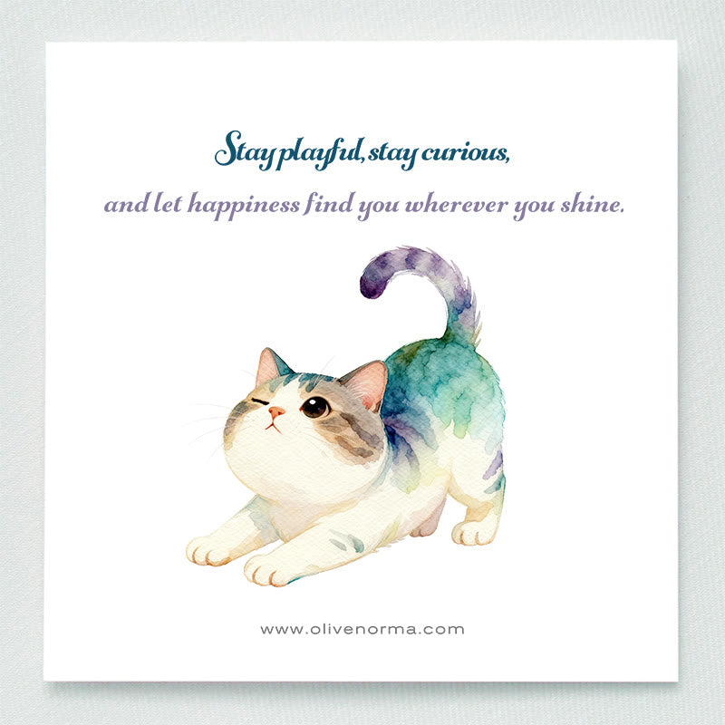 Olivenorma Playful Blessing Crystal Cat Figurine Gemstone Decoration - image 1