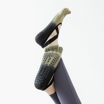 Olivenorma Five Toe Gradient Non-Slip Grips Straps Yoga Socks - image 11