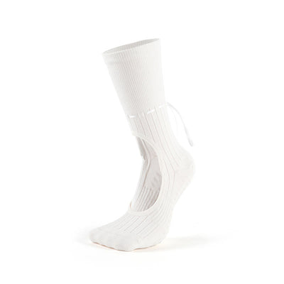 Olivenorma Ribbon Drawstring Non-Slip Backless Fitness Yoga Socks - White - 3Pairs - image 8