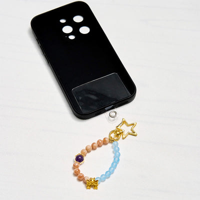 Olivenorma Sun Stone & Aquamarine Keychain Crystal Phone Strap - image 1