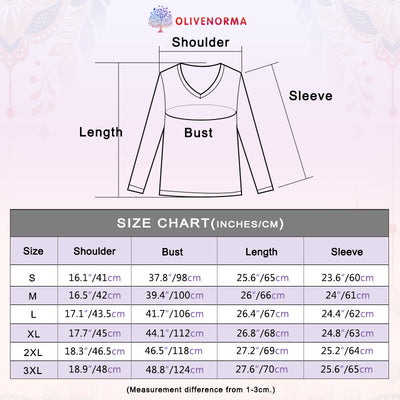 Olivenorma Zen AF Yoga Lotus Long Sleeve V-Neck T-Shirt - image 18