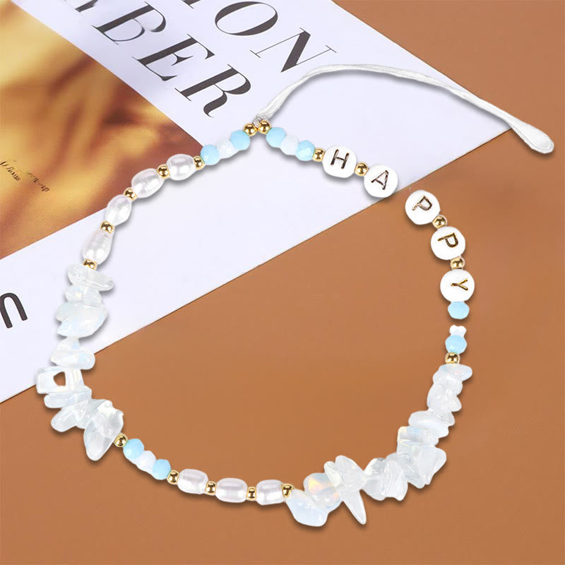 Olivenorma Natural Pearl Keychain Crystal Phone Strap - Opalite - image 3