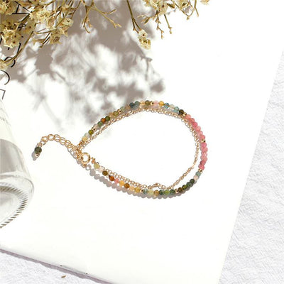 Olivenorma Tourmaline Gold Plated Copper Double Thin Bracelet