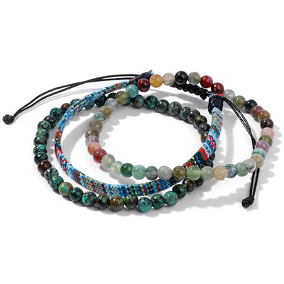 Olivenorma Bohemia Africa Turquoise Crystal Bracelet Set