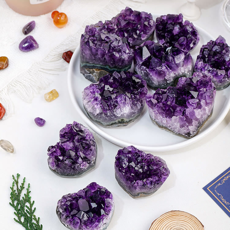 Olivenorma Amethyst Crystal Cluster Natural Stone