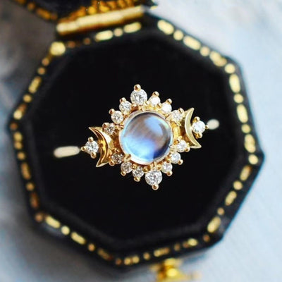 Moonstone My Sun and Stars Ring - Adjustable - image 0