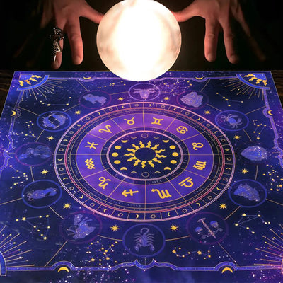 Olivenorma Astrology Flowers Moon & Sun Cloth Tarot Tablecloth