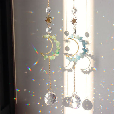 Olivenorma Moon Suncatcher Wall Hanging Wind Chime