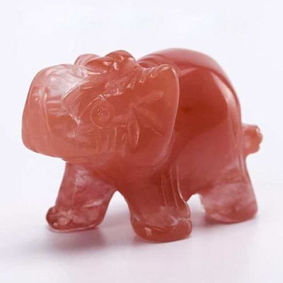 Olivenorma  Reiki Elephant Figurines Gemstone Decoration